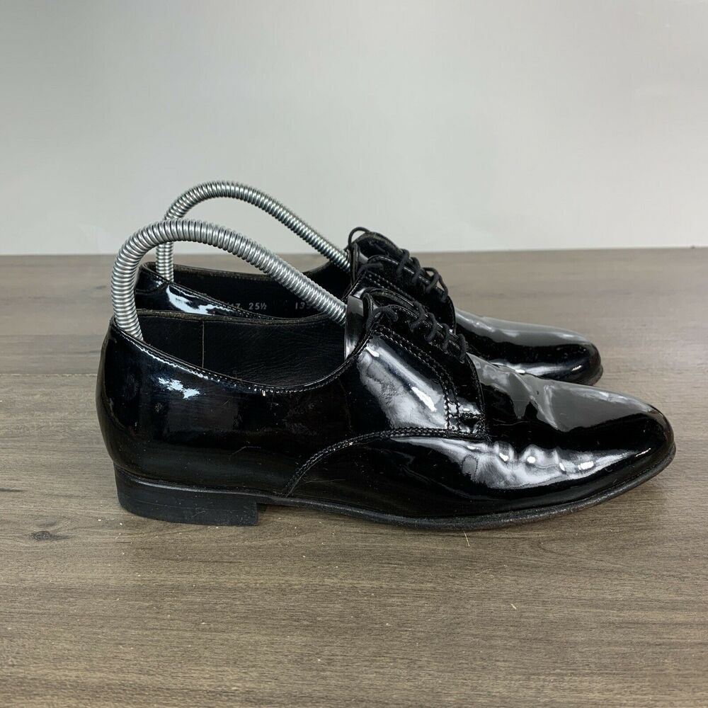 Piero Italian History Mens Dress Shoes Black Leather Lace Up Size 8 US / 25.5 MX